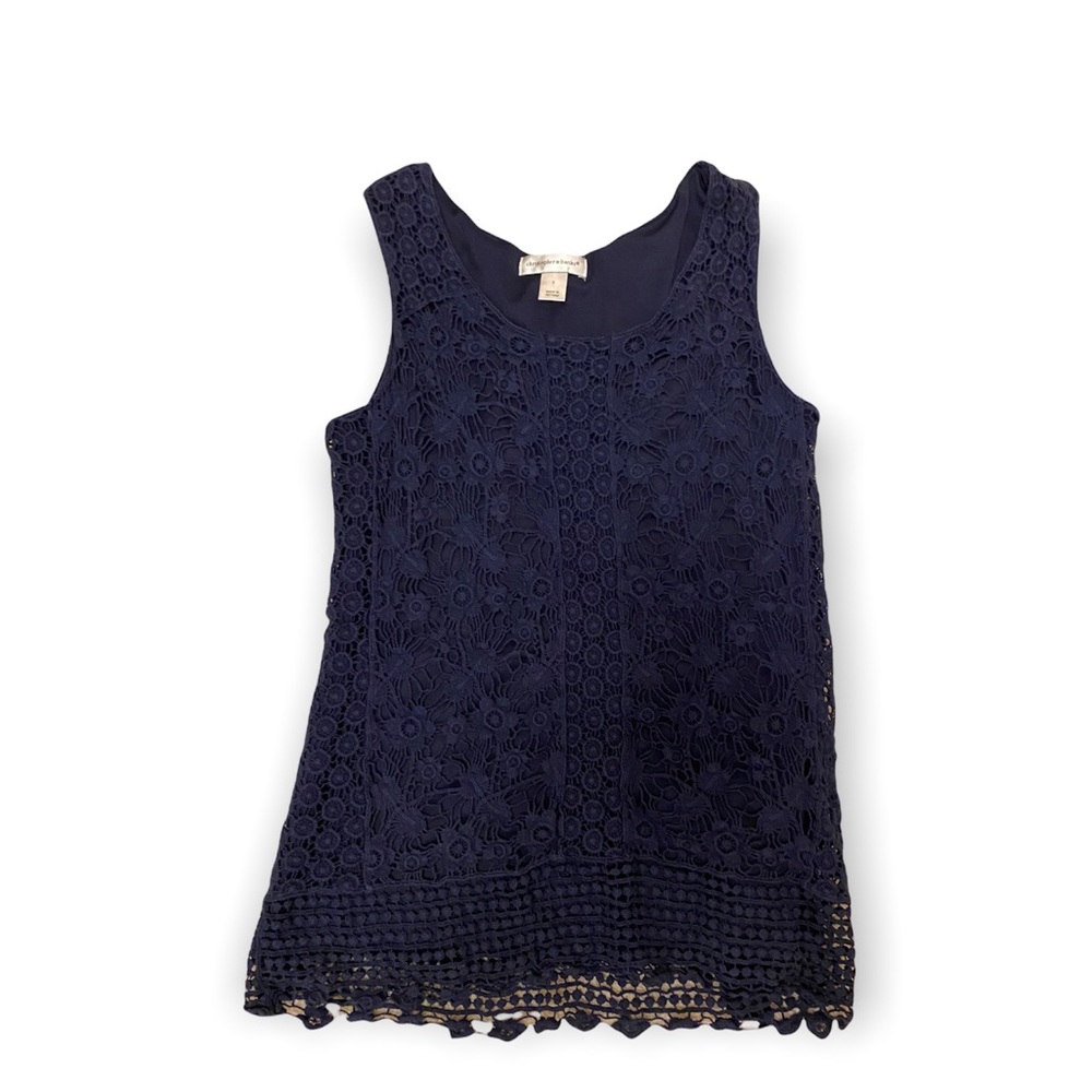 Navy Lace Christopher & Banks Top
